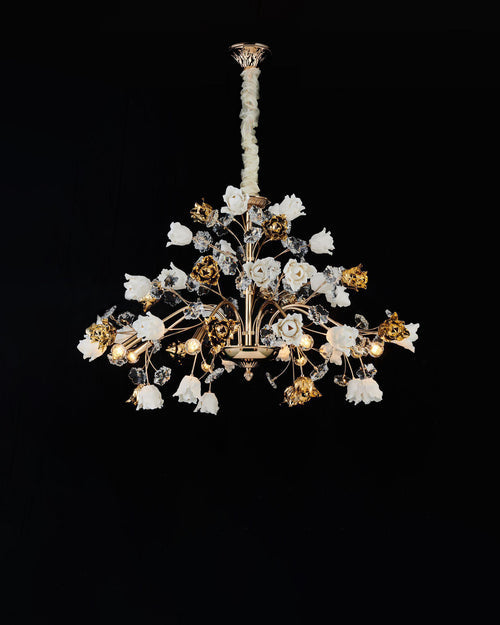Luxury Blossom Bouquet Chandelier - 8 Bulbs